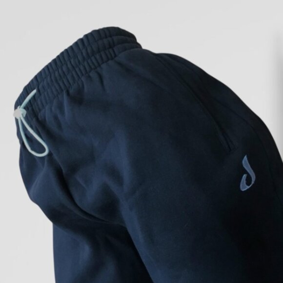 Men's Davoucci Navy | Sky Blue Heavy Fleece Sweatpants NWT - Picture 3 of 4